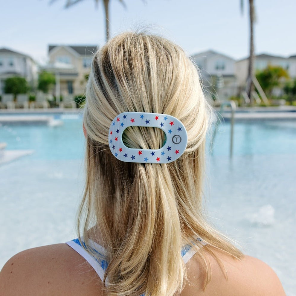 United We Sparkle Medium Flat Round Hair Clip - Hair Clips - TELETIES
