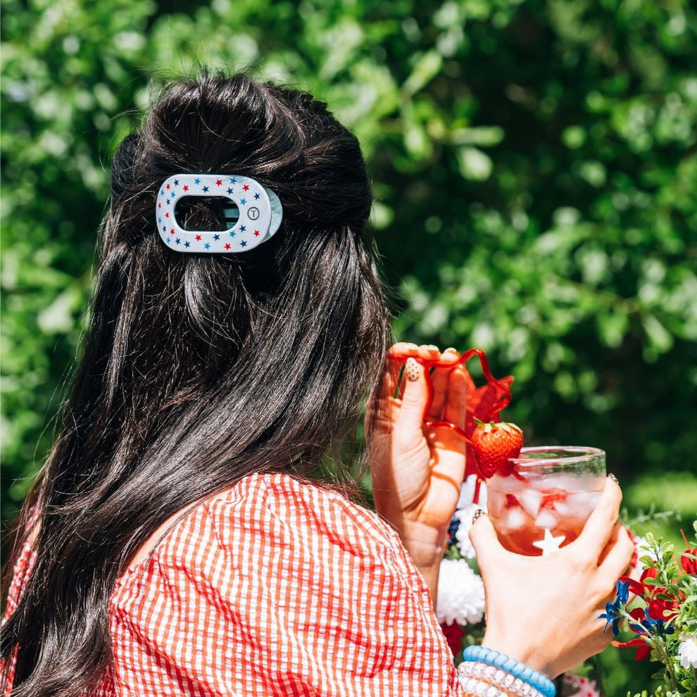 United We Sparkle Small Flat Round Hair Clip - Hair Clips - TELETIES
