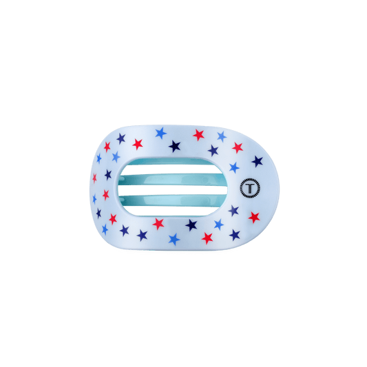 United We Sparkle Small Flat Round Hair Clip
                in Blue - Small
              