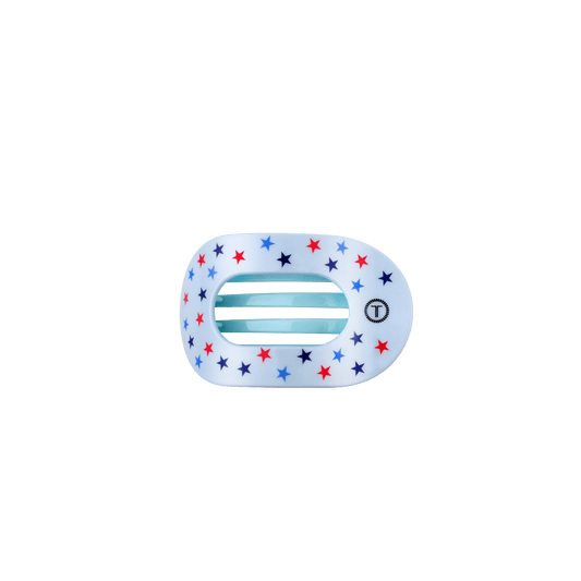 United We Sparkle Tiny Flat Round Hair Clip
                in Blue - Tiny
              