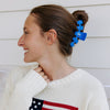 USA Classic Blue Large Claw Clip - Hair Clips - TELETIES
