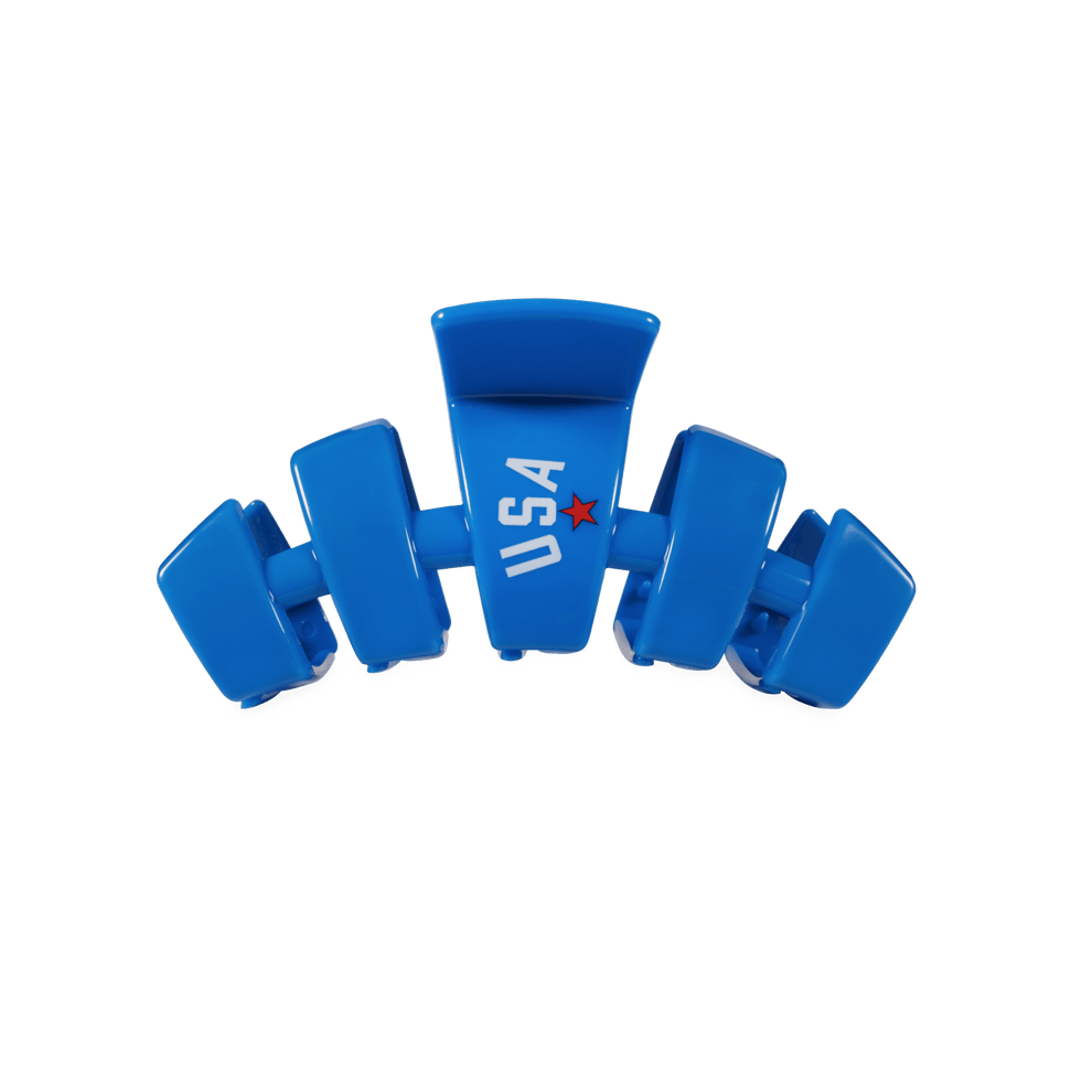 USA Classic Blue Small Claw Clip - Hair Clips - TELETIES
