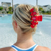 USA Classic Red Large Claw Clip - Hair Clips - TELETIES

