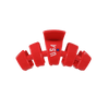 USA Classic Red Small Claw Clip - Hair Clips - TELETIES
