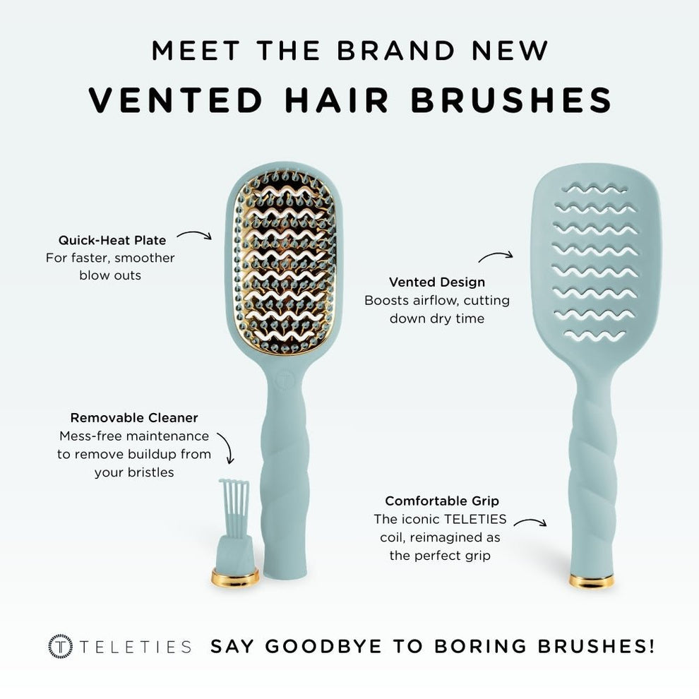 Vented Hair Brush - Blue - Hairbrush - TELETIES
