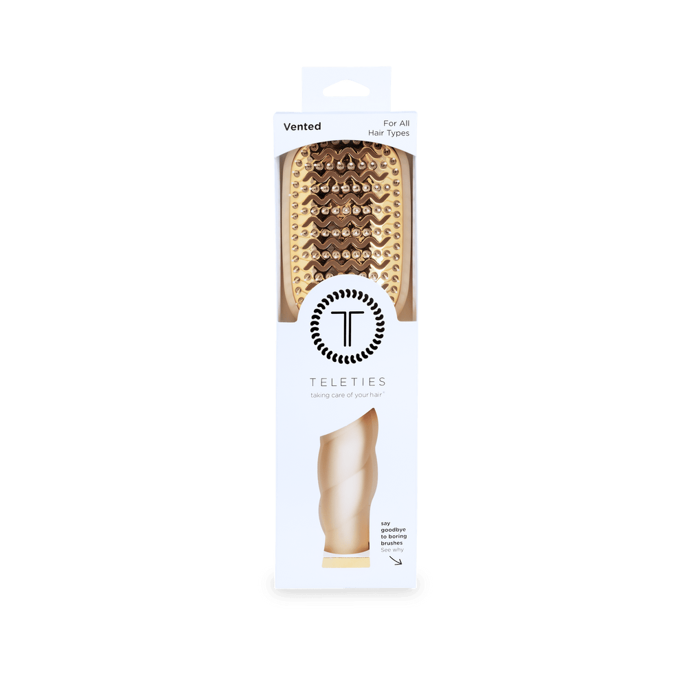 Vented Hair Brush - Tan - Hairbrush - TELETIES
