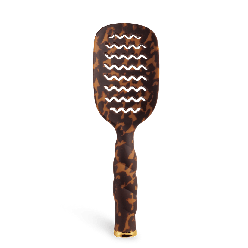 TELETIES - Vented Hair Brush - Tortoise in Brown Black - Full Size - Image 5