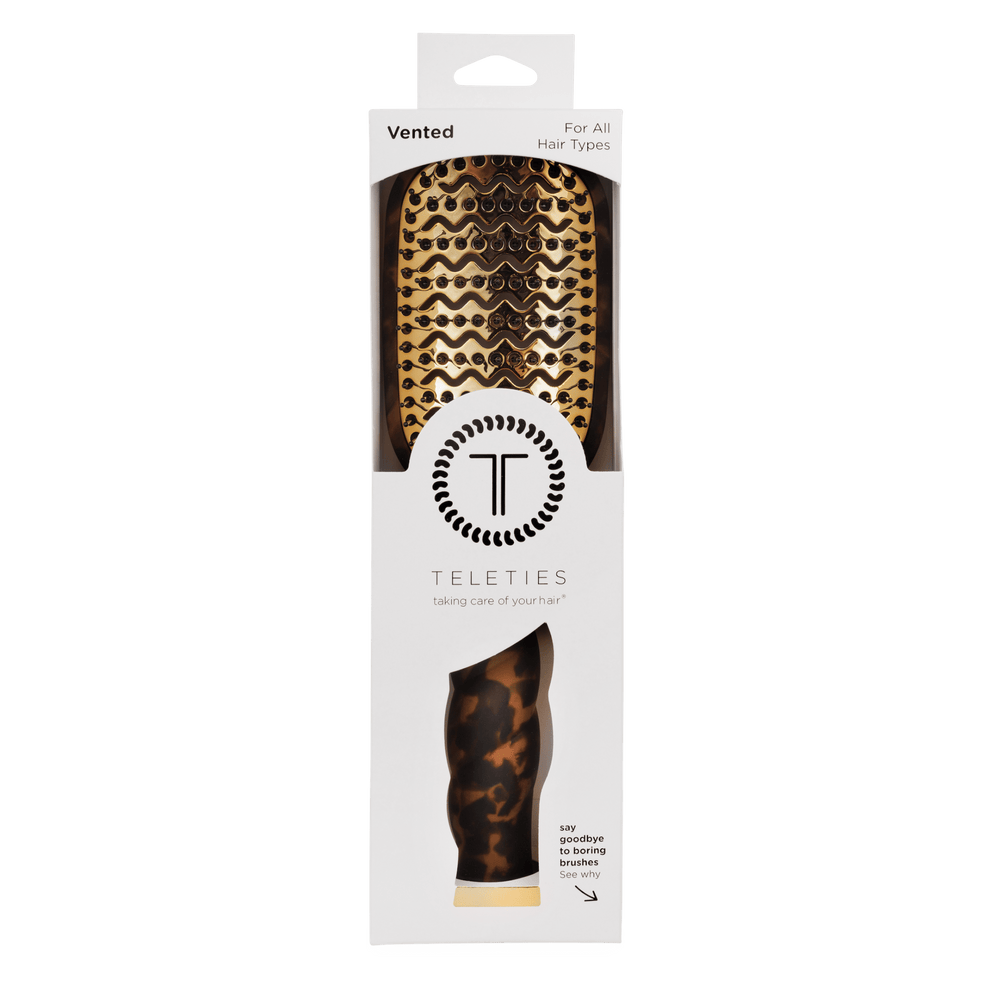 Vented Hair Brush - Tortoise - Hairbrush - TELETIES
