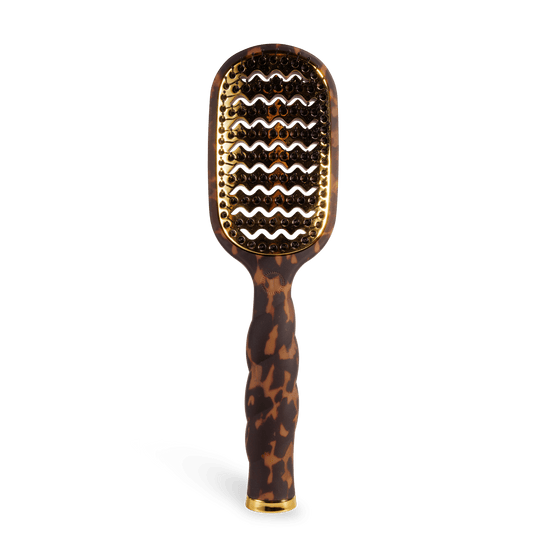 Vented Hair Brush - Tortoise in Brown Black - Full Size