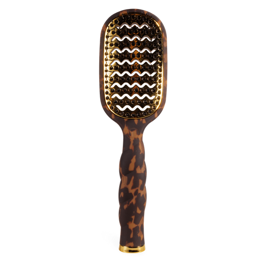 Vented Hair Brush - Tortoise in Brown Black - Full Size