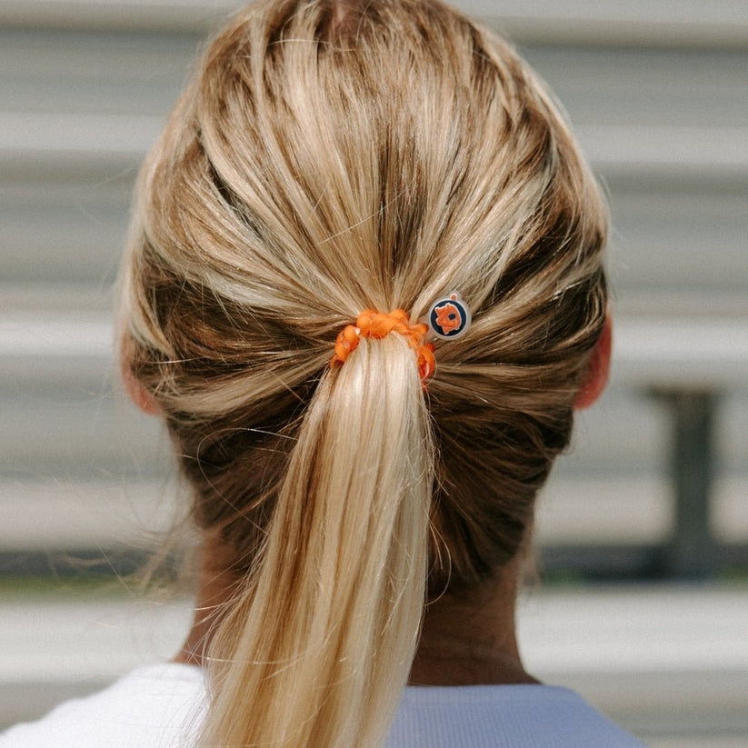 TELETIES - War Eagle! Small Hair Ties in Orange Navy - Small - Image 4