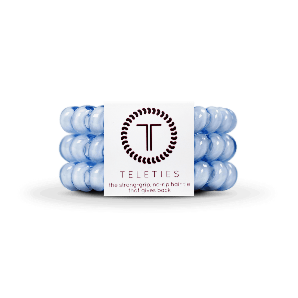 Washed Denim Large Hair Ties - Hair Ties - TELETIES
