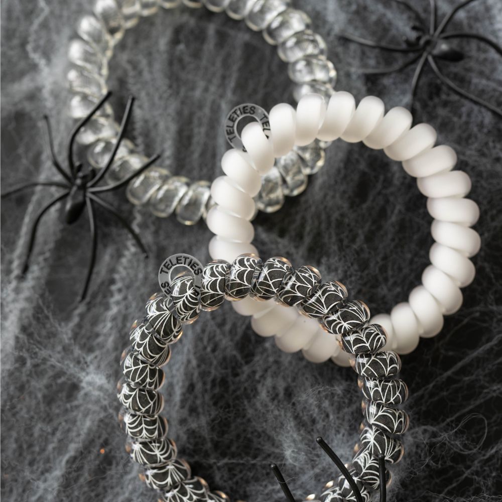 TELETIES - Webbed Large Hair Ties in Black White - Large