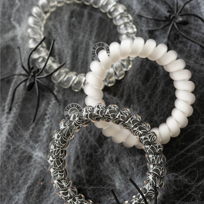 TELETIES - Webbed Large Hair Ties in Black White - Large - Image 5