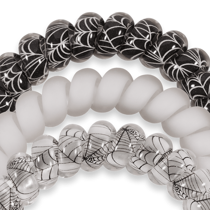 TELETIES - Webbed Large Hair Ties in Black White - Large - Image 3