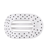White Polka Dot Party Large Flat Round Hair Clip - Hair Clips - TELETIES
