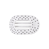 White Polka Dot Party Medium Flat Round Hair Clip - Hair Clips - TELETIES
