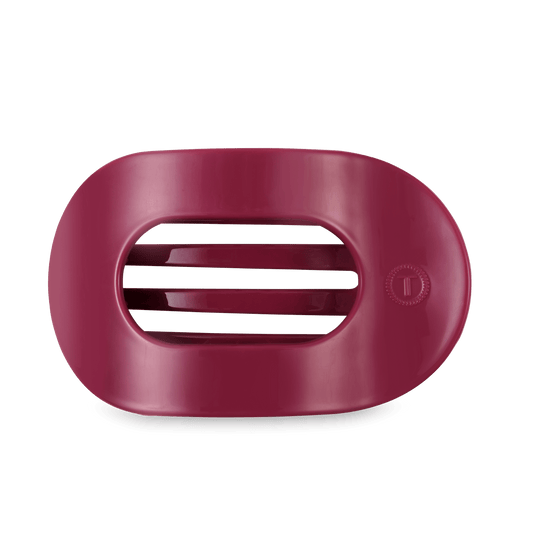 Wild Side Large Flat Round Hair Clip in Red - Large