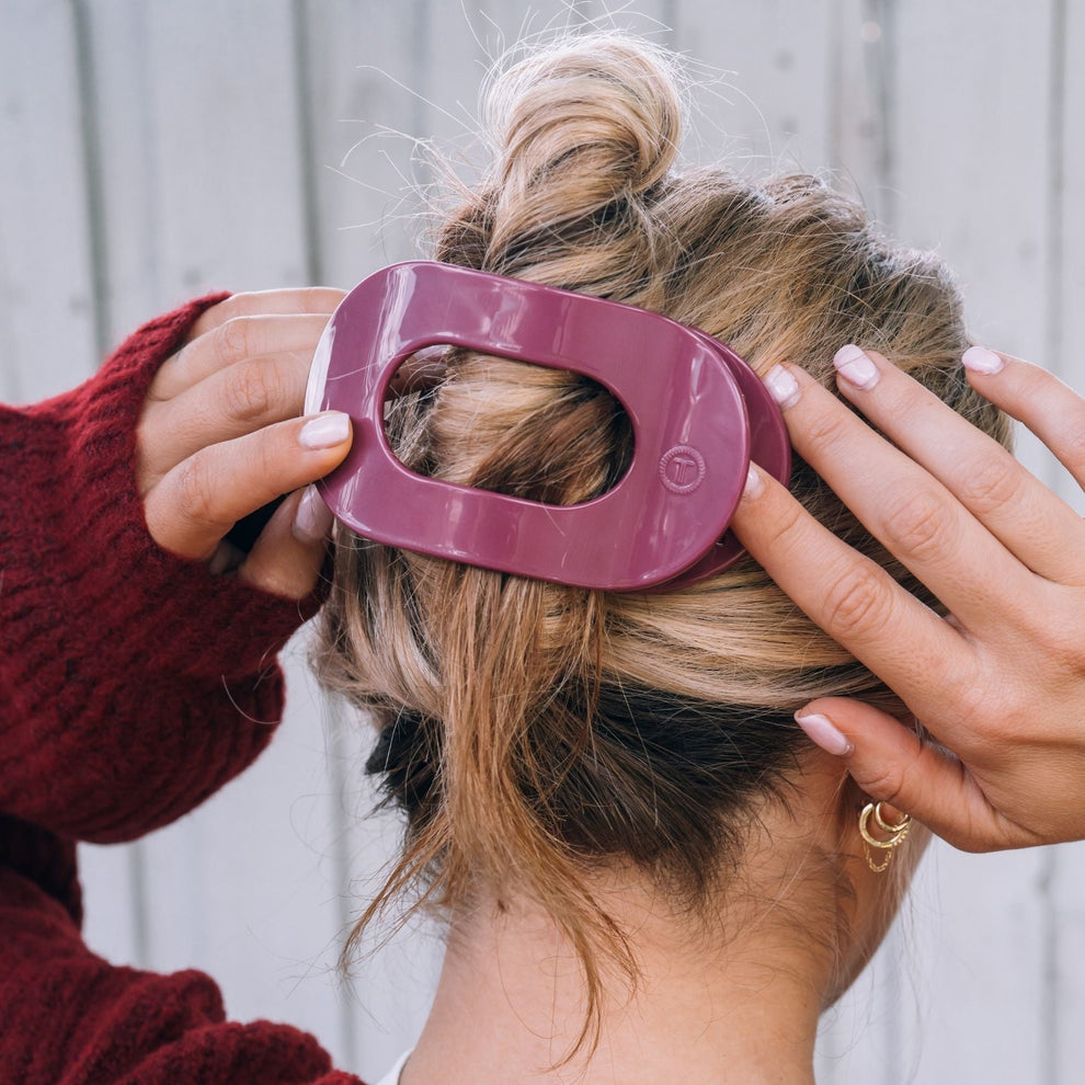 Wild Side Large Flat Round Hair Clip - Hair Clips - TELETIES
