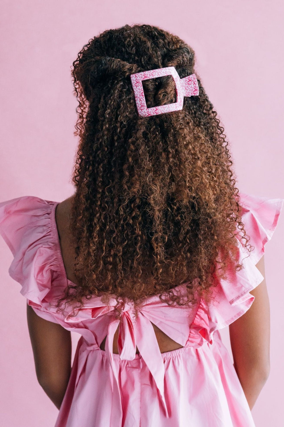 Wrapped in Ribbons Large Flat Square Hair Clip - Large Hair Clip - TELETIES

