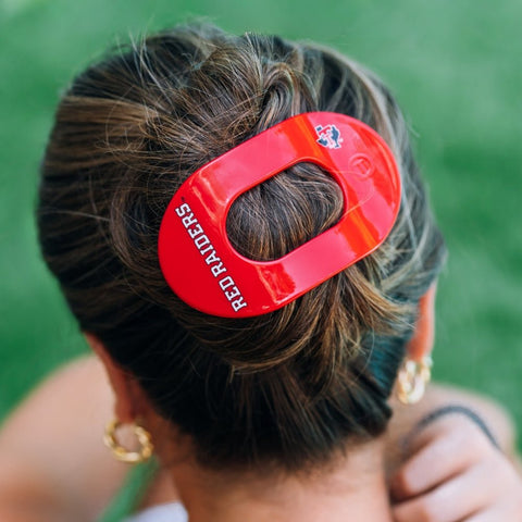 Wreck 'Em Tech! Large Flat Round Hair Clip