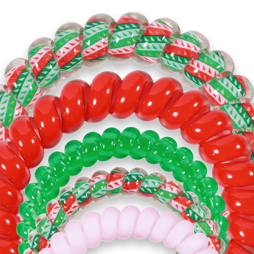 TELETIES - You Crack Me Up Mix Pack Hair Ties in Red Green Pink - Mix Pack - Image 3