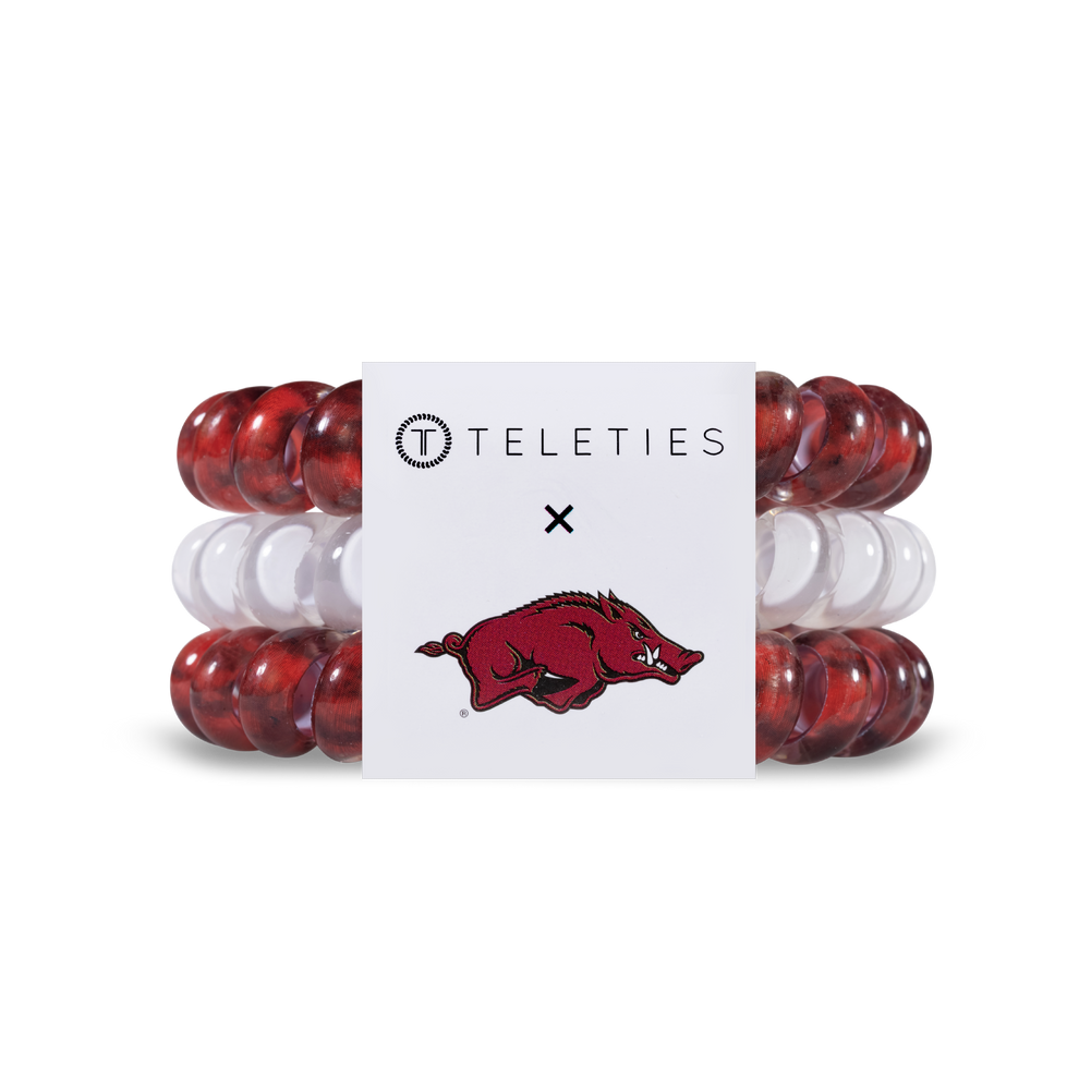 University of Arkansas Large Hair Ties - Hair Ties - TELETIES
