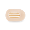 TELETIES - Almond Beige Small Flat Round Hair Clip in Beige - Small - Image - 1