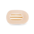 Almond Beige Small Flat Round Hair Clip in Beige - Small