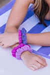 TELETIES - Antigua Small Towel Scrunchies in Purple Pink - Small - Image - 3