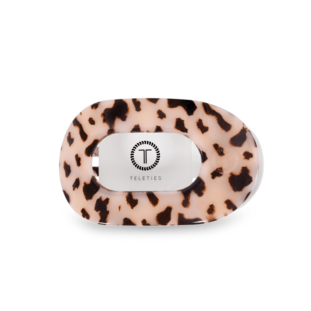 Blonde Tortoise Medium Flat Round Clip - Medium Hair Clip - TELETIES
