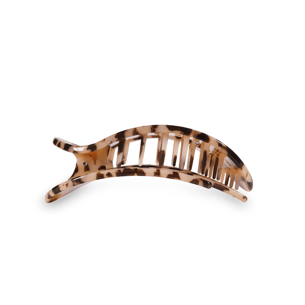 Blonde Tortoise Medium Flat Round Clip - Medium Hair Clip - TELETIES
