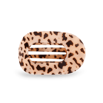 Blonde Tortoise Medium Flat Round Hair Clip
                in Beige Brown - Medium
              