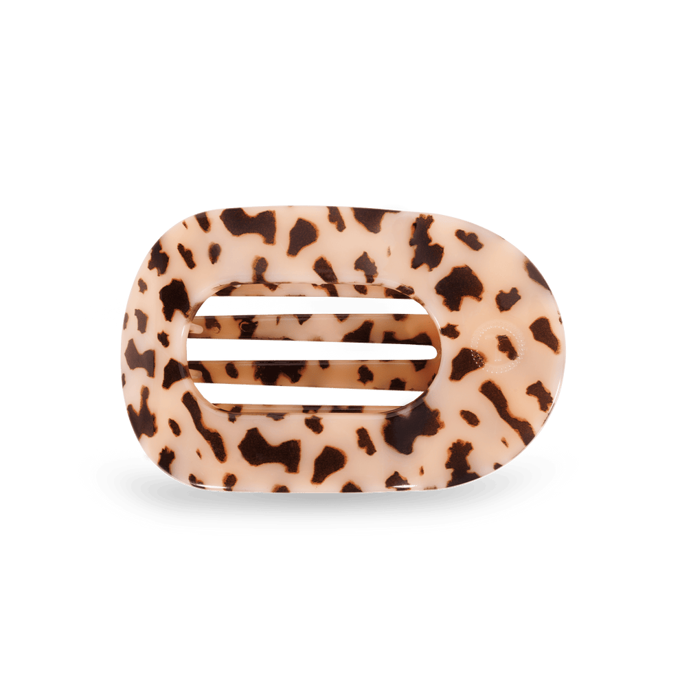 Blonde Tortoise Medium Flat Round Clip - Medium Hair Clip - TELETIES

