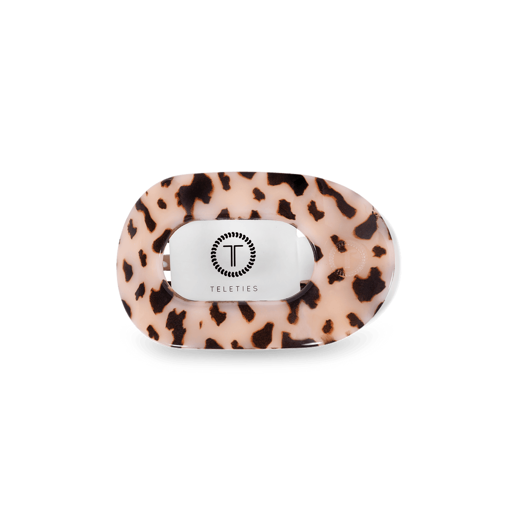 Blonde Tortoise Small Flat Round Clip - Small Hair Clip - TELETIES
