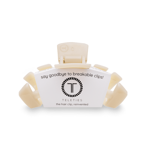 Classic Almond Beige Small Claw Clip