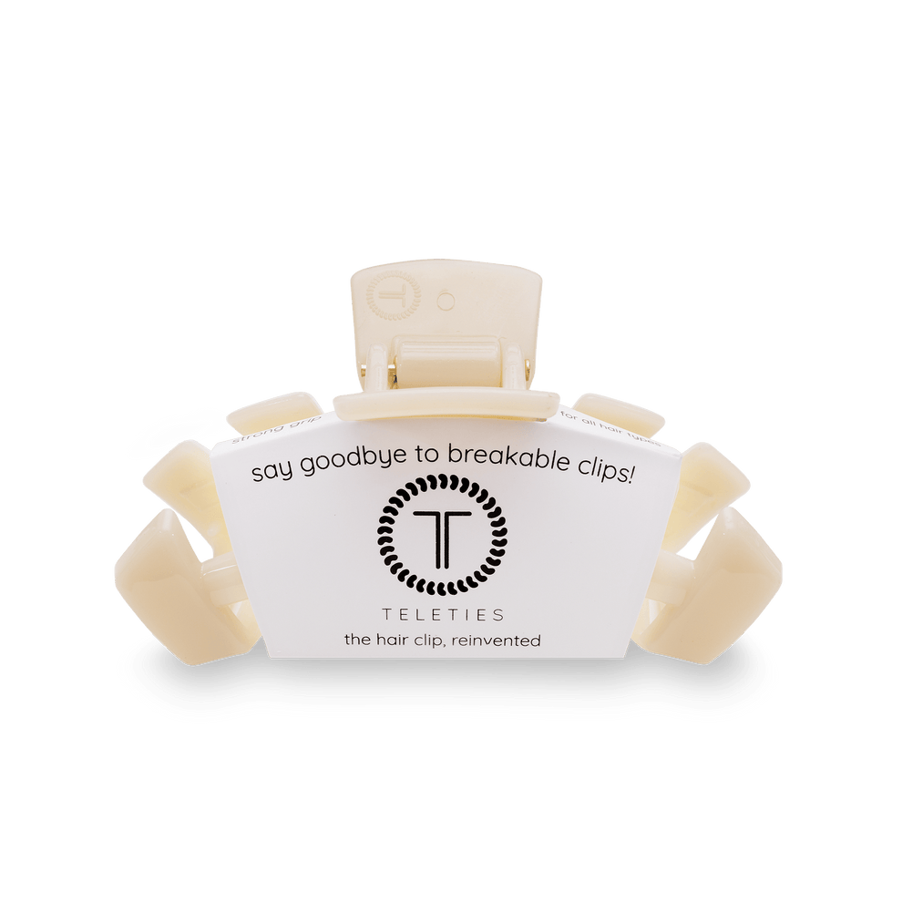 Classic Almond Beige Small Hair Clip - Small Hair Clip - TELETIES
