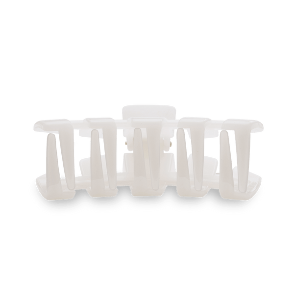 Classic Coconut White Small Claw Clip in White | TELETIES