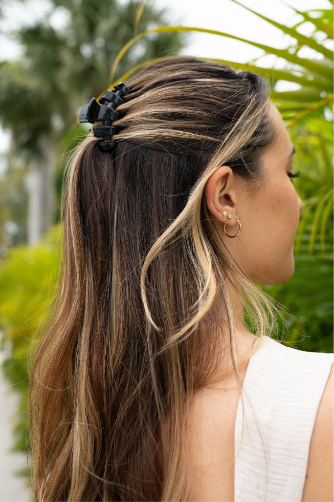 Classic Jet Black Small Hair Clip - Small Hair Clip - TELETIES
