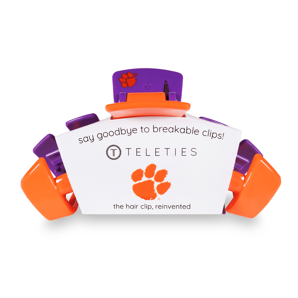 Clemson University Large Hair Clip - Large Hair Clip - TELETIES
