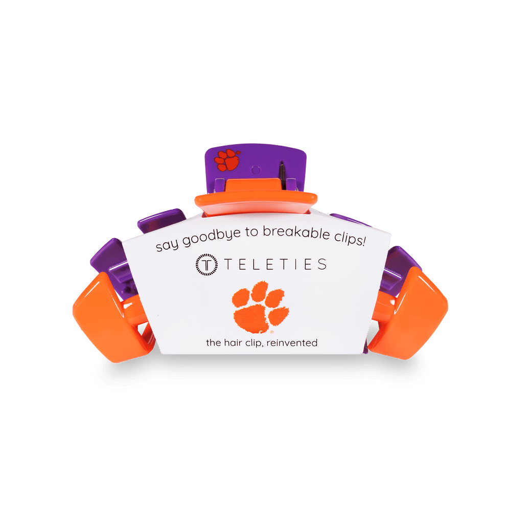 Clemson University Medium Hair Clip - Medium Hair Clip - TELETIES

