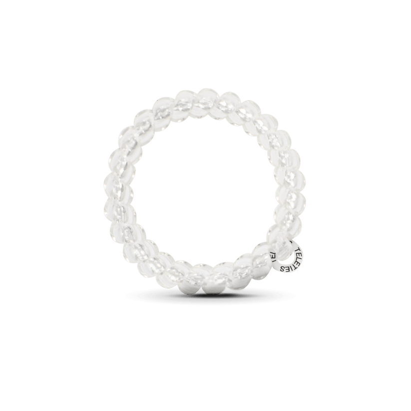 TELETIES - Crystal Clear Large Hair Ties in White - Large - Image 3