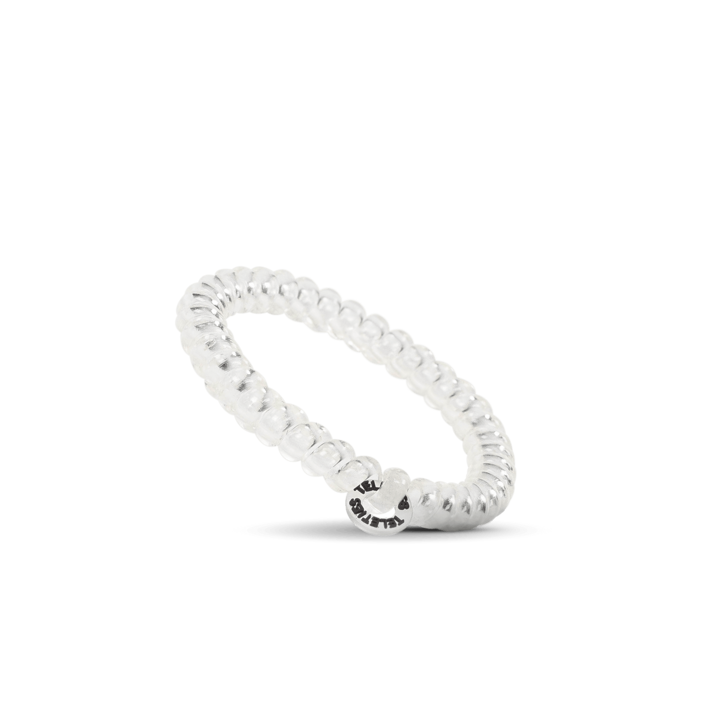 TELETIES - Crystal Clear Small Hair Ties in White - Small