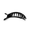 TELETIES - Jet Black Medium Flat Round Hair Clip in Black - Medium - Image - 3