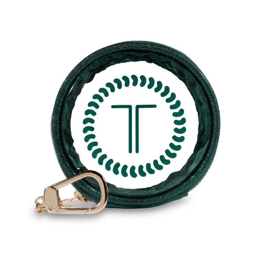 TELETIES - Keychain Green Holiday Glitter TELETOTE in Green