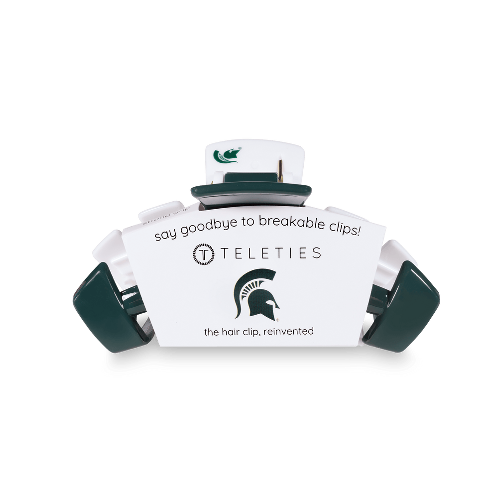 Michigan State University Medium Hair Clip - Medium Hair Clip - TELETIES
