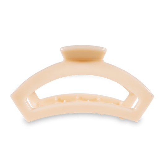 Open Almond Beige Large Claw Hair Clip in Beige - Large