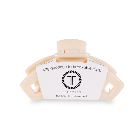 Open Almond Beige Medium Claw Hair Clip