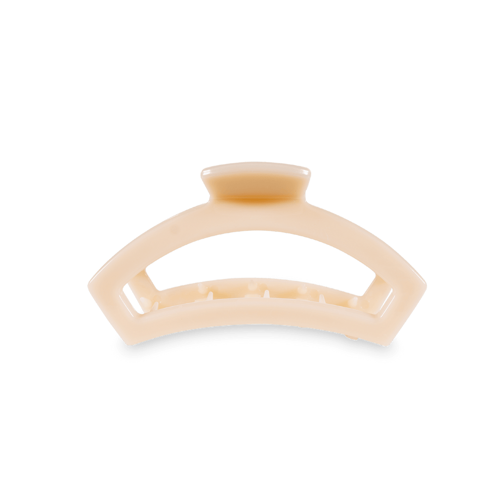 Open Almond Beige Small Hair Clip - Small Hair Clip - TELETIES
