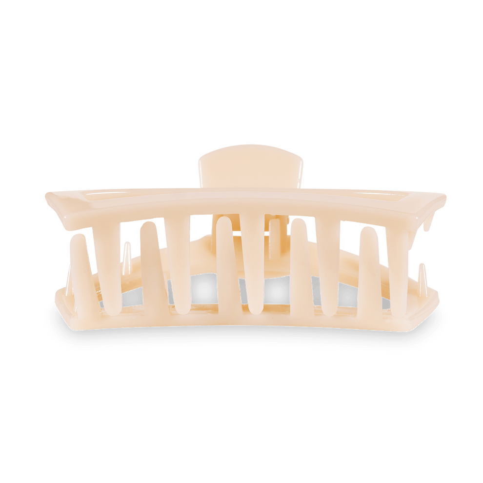 Open Almond Beige Small Hair Clip - Small Hair Clip - TELETIES
